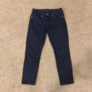 Ankle Length Polka-Dotted Jeans